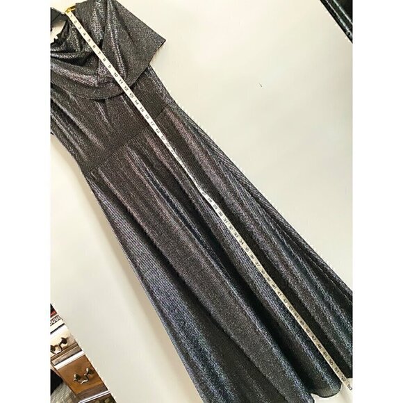 Lela Rose Shimmer Asymmetric Drape Detail Tulle Dress Size 6 Black formal gala - Picture 13 of 13